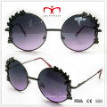 Специальные дизайнерские солнцезащитные очки с цветочным декором Круглые солнцезащитные очки с рамкой (30388)